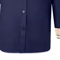 Purchase 博柏利 SS24 海军蓝刺绣标志长袖衬衫. 80667651