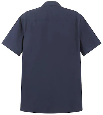 Burberry SS24 Navy Blue Short Sleeve Shirt with Logo Embroidery. 80795951 Lookbook Burberry SS24 Navy Blue Short Sleeve Shirt with Logo Embroidery. 80795951