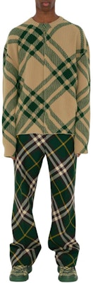 Burberry SS24 Oversized Ivy Green Check Pattern Knit Sweater. 80830791 Shop Burberry SS24 Oversized Ivy Green Check Pattern Knit Sweater. 80830791