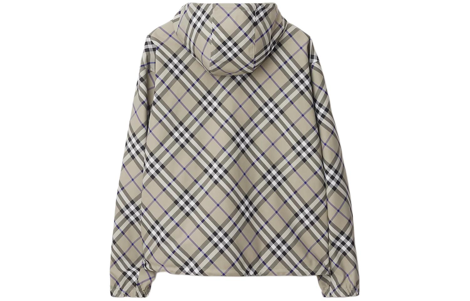 Lookbook 버버리 SS24 리버서블 체크 후드 집업 자켓 모스 그린 80872181
