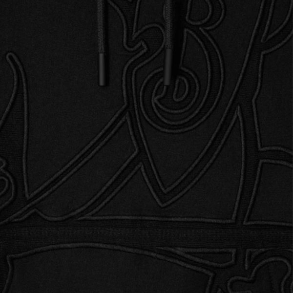 Lookbook バーバリー SS24 無地 ドローストリングパーカー ブラック 80982141