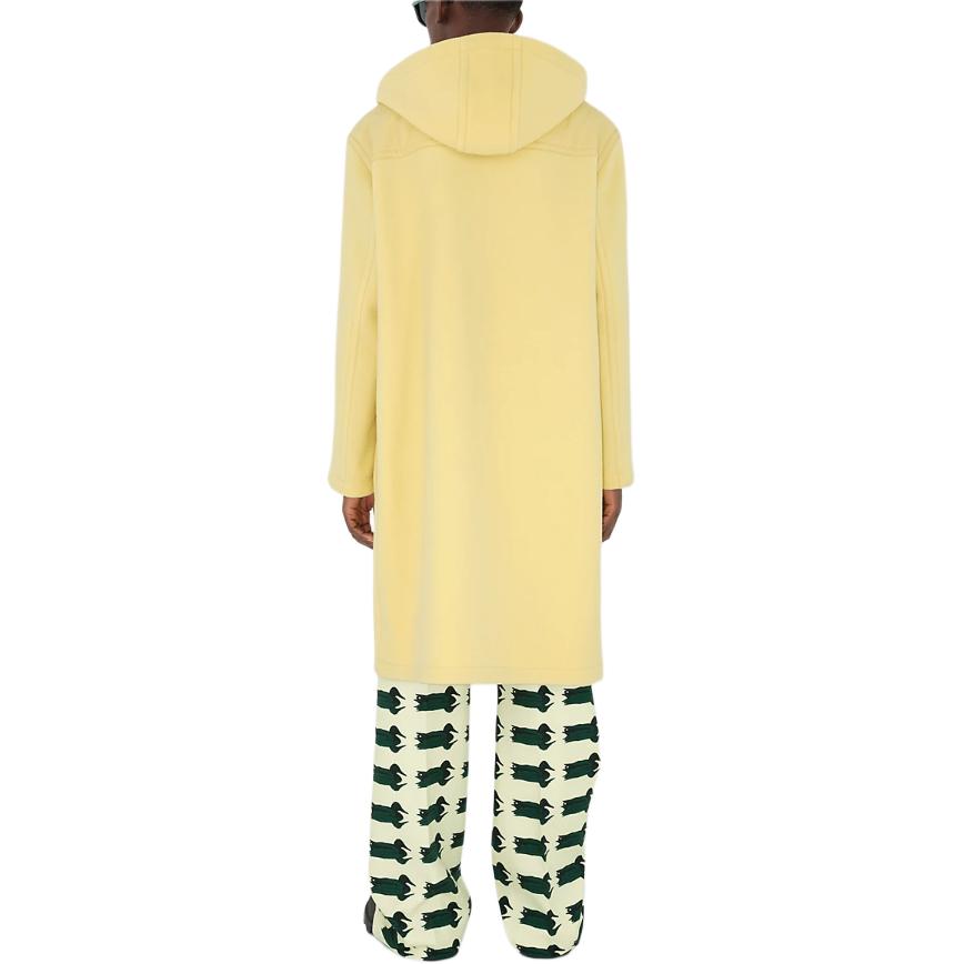 Purchase Burberry SS24 Abrigo Duffel Sólido con Capucha Color Amarillo Daffodil 80825941