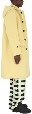 Burberry SS24 Abrigo Duffel Sólido con Capucha Color Amarillo Daffodil 80825941 Details for Burberry SS24 Abrigo Duffel Sólido con Capucha Color Amarillo Daffodil 80825941