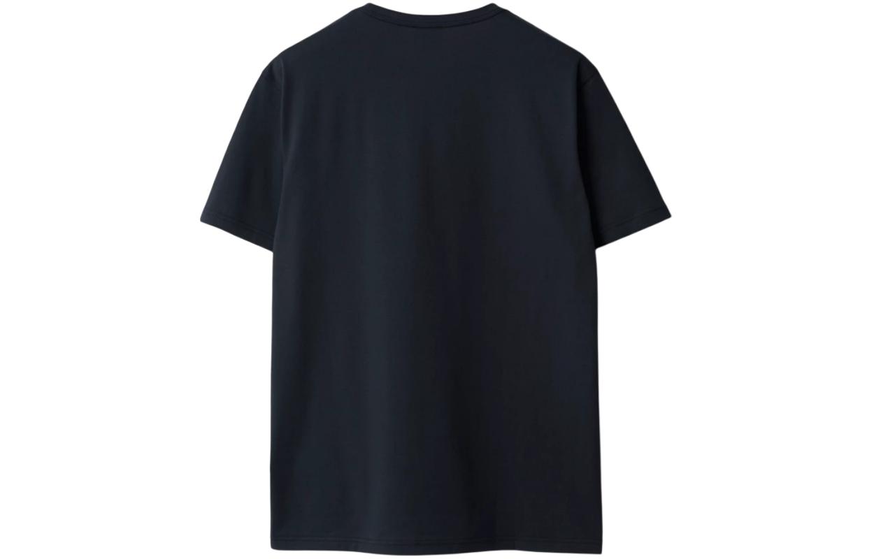 Lookbook Burberry SS24 Baju-T Leher Bulat Navy Blue Logo Sulam Warna Solid. 80843641