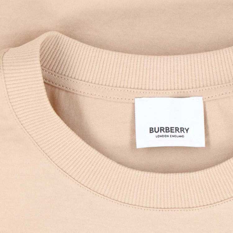 Burberry SS24  Solid Color Embroidered Logo Crew Neck T-Shirt Khaki. 80831131 圖 5