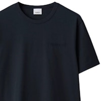 バーバリー SS24 無地 刺繍ロゴ クルーネック Tシャツ ネイビーブルー. 80843641 1