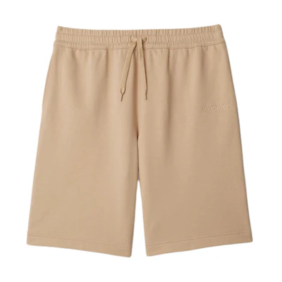 Burberry SS24 Solid Color Embroidered Tie Casual Shorts in Soft Beige. 80847741