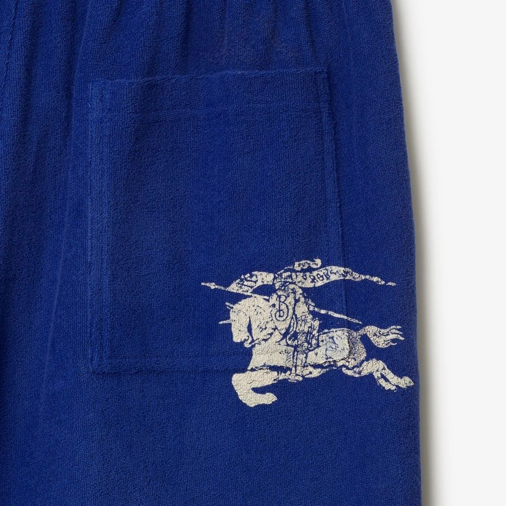 Burberry SS24  Solid Color Logo Mid-Waist Straight-Leg Drawstring Shorts. 80812391 圖 11