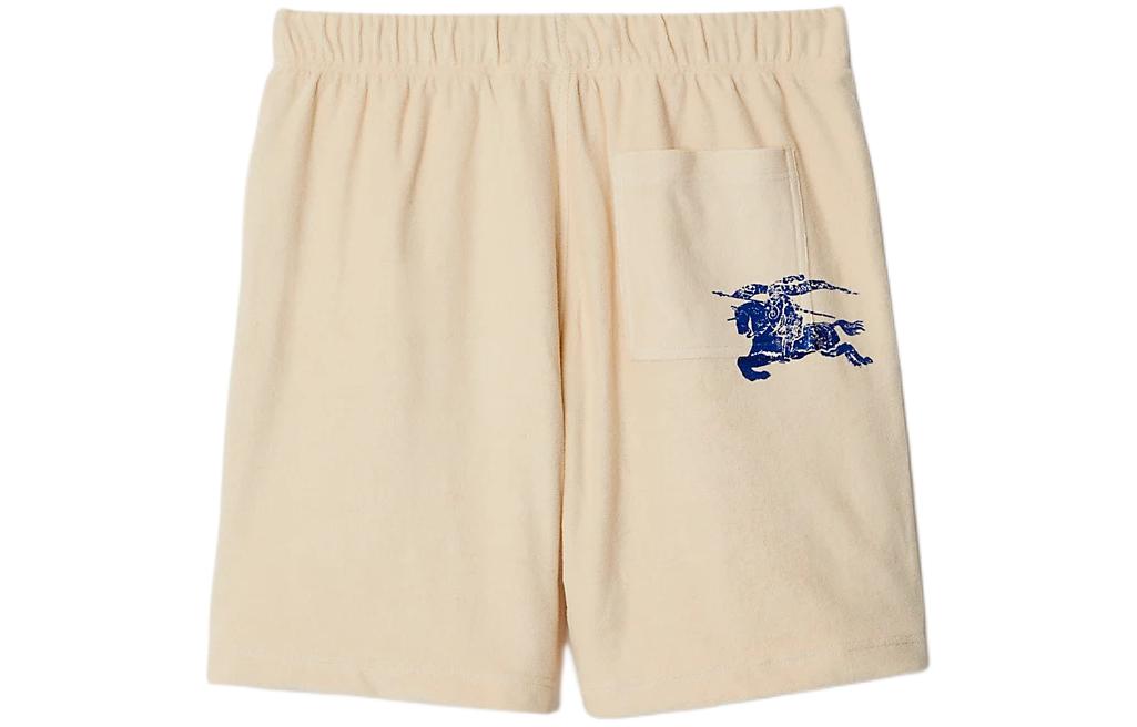 Burberry SS24  Solid Color Logo Mid-Waist Straight-Leg Drawstring Shorts. 80812391 圖 3