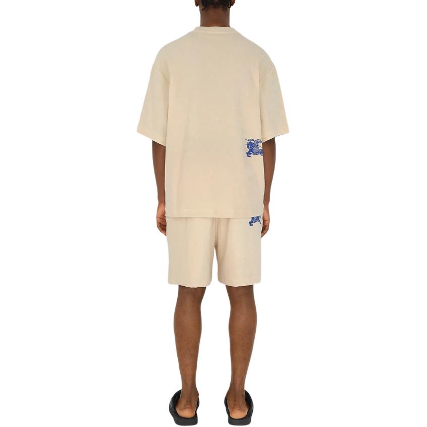 Burberry SS24  Solid Color Logo Mid-Waist Straight-Leg Drawstring Shorts. 80812391 圖 5