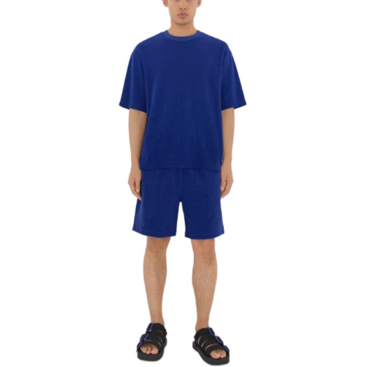 Burberry SS24  Solid Color Logo Mid-Waist Straight-Leg Drawstring Shorts. 80812391 圖 10