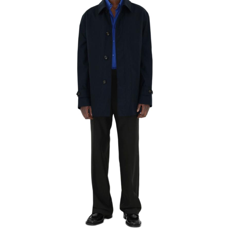 Burberry SS24  Solid Color Long Sleeve Button Jacket - Black 80918461 圖 4