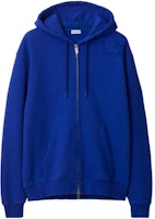 Burberry SS24 Solid Color Patch Zip-Up Hoodie Blue 80849821 Burberry SS24 Solid Color Patch Zip-Up Hoodie Blue 80849821