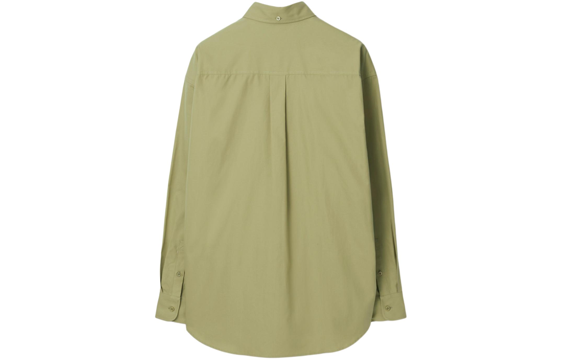 Lookbook 버버리 SS24 솔리드 컬러 포인트 카라 그린 긴팔 셔츠 80823031