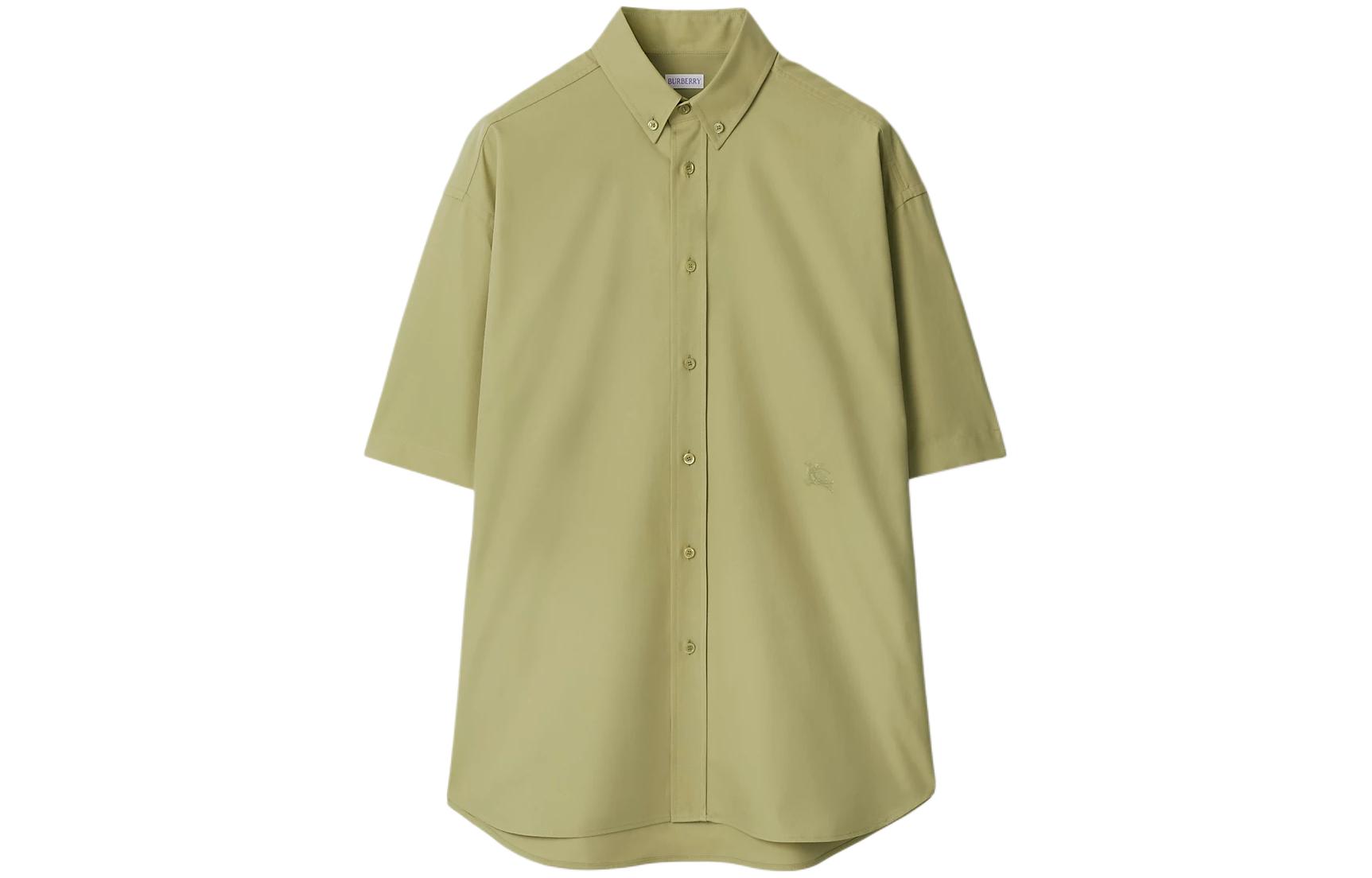 Sizing 버버리 SS24 솔리드 컬러 반팔 캐주얼 버튼업 셔츠. 80819781