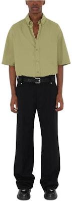 Burberry SS24 Solid Color Short-Sleeve Casual Button-Up Shirt. 80819781 1