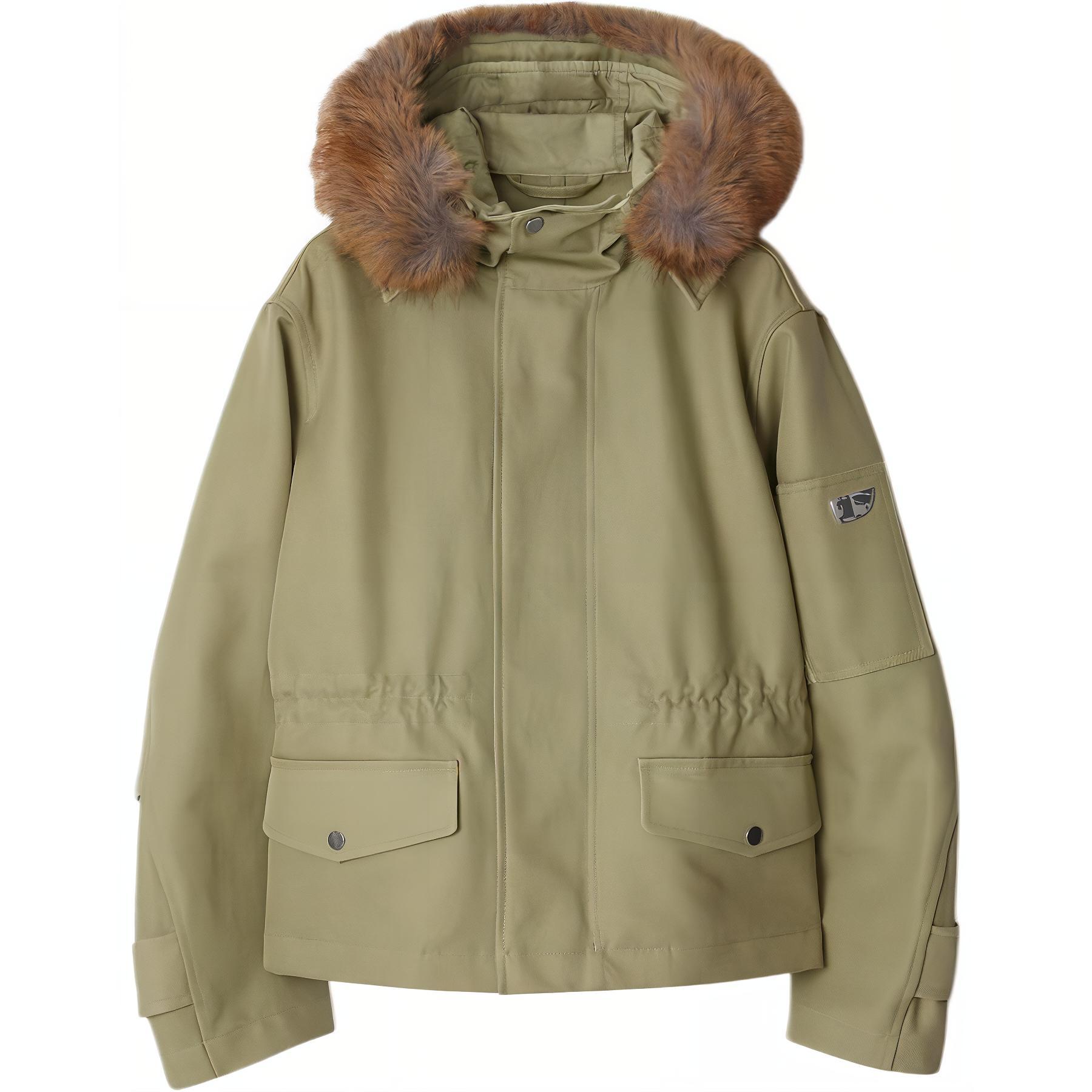 Burberry SS24  Solid Color Short Hooded Long Sleeve Coat Orion Beige. 80952541