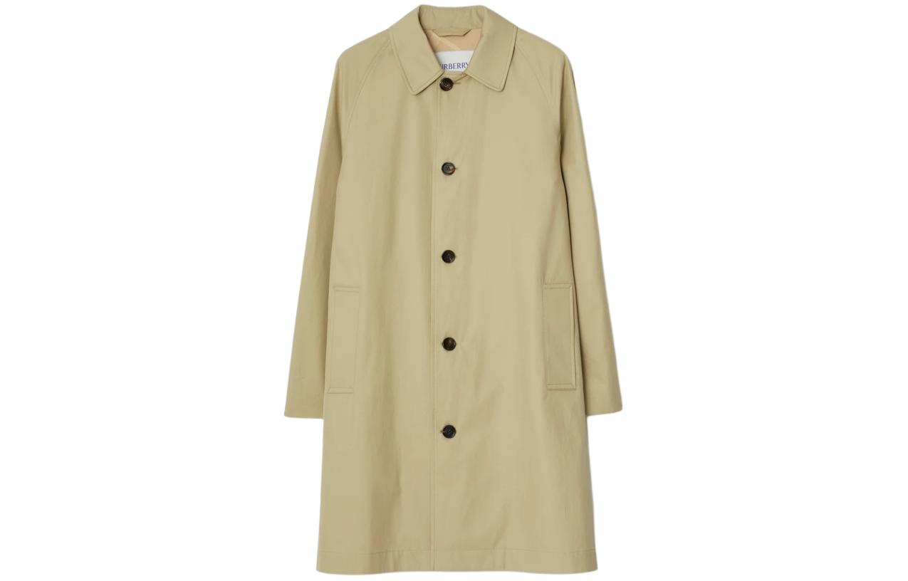 Order Burberry SS24 Trench Coat Lengan Panjang Warna Solid Single-Breasted 80816821