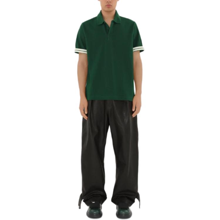 Shop Burberry SS24  Solid Color Straight-Cut Casual Polo Shirt Short Sleeve. 80821251