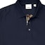 Shop Burberry SS24 Solid Color Straight-Cut Short-Sleeve Polo Shirt Blue 80843991