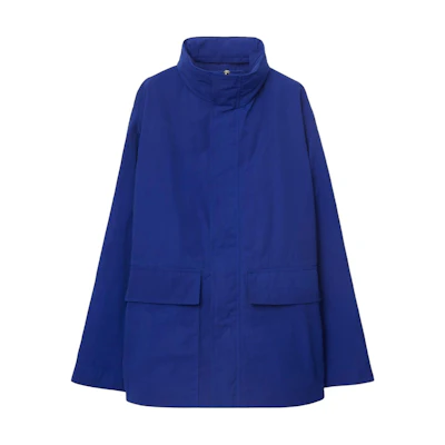 Burberry SS24 Solid Color Zip-Up Jacket Blue 80853411