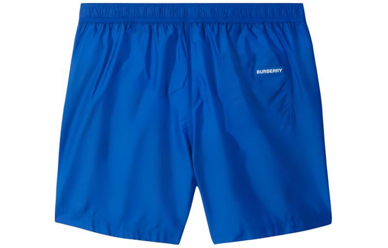 Lookbook Burberry SS24  Solid Logo Casual Mid-Waist Shorts Canvas Blue. 80843221