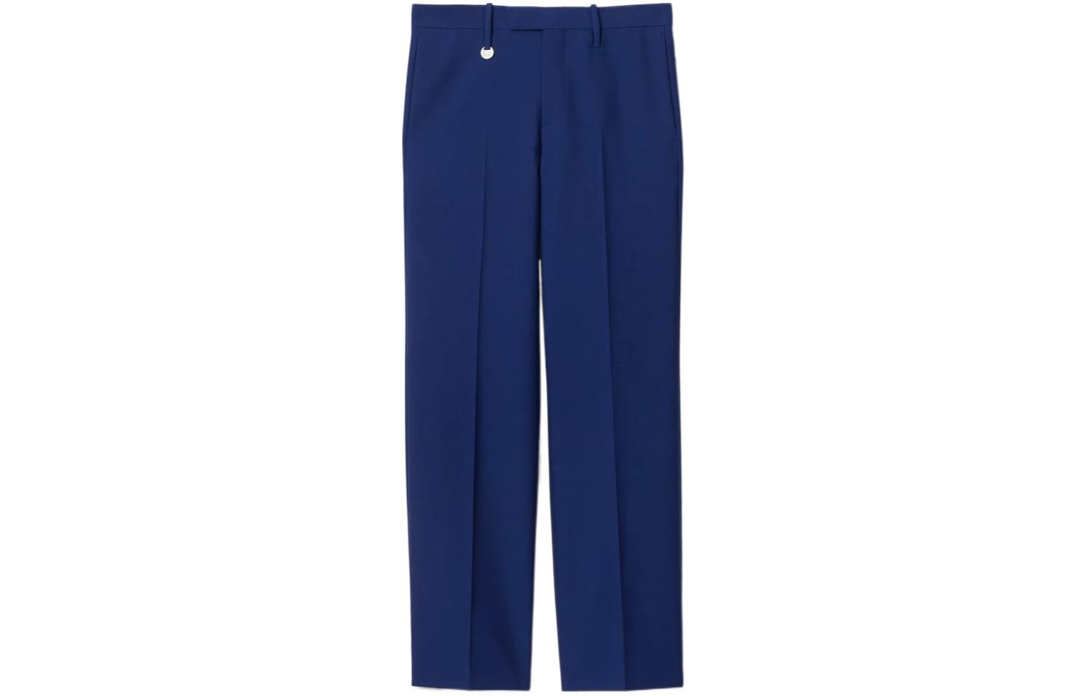 Order 버버리 SS24 솔리드 스트레이트 레그 지퍼 캐주얼 팬츠 오션 블루. 80870441