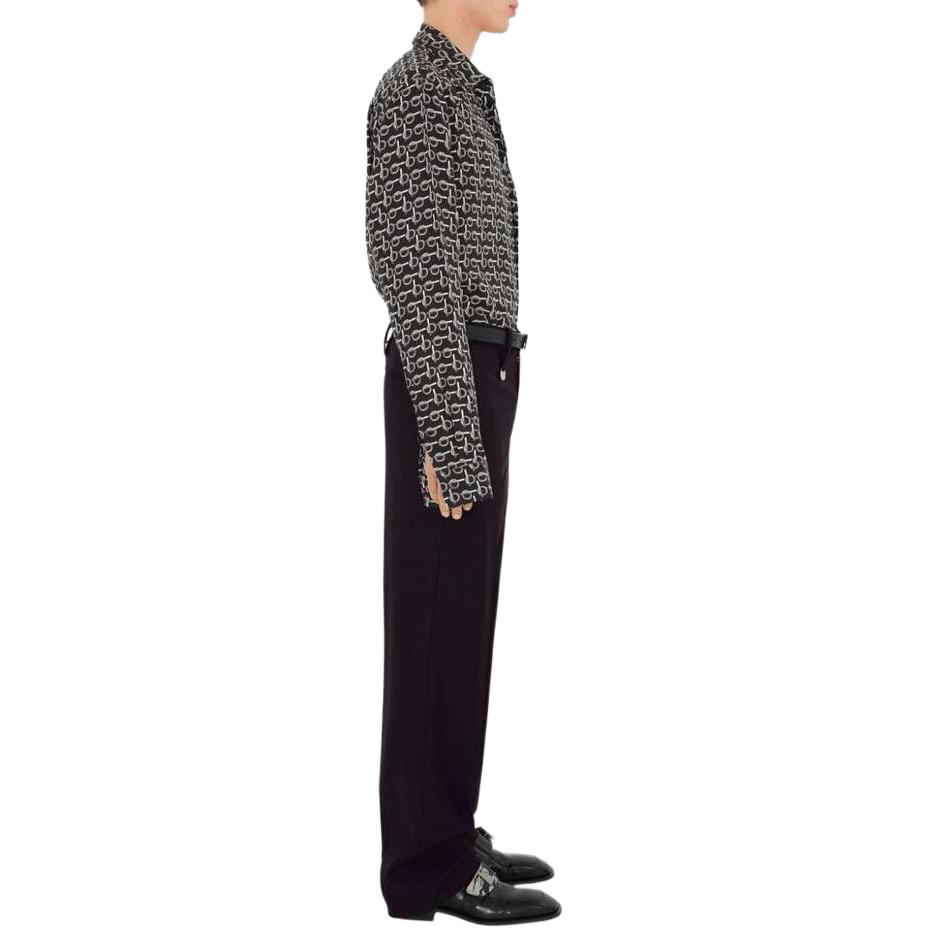 Details for Burberry SS24 黑色直筒休闲裤带腰带环。 80870491