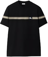 Burberry SS24 Striped Crewneck Short Sleeve T-Shirt Black 80910261 Burberry SS24 Striped Crewneck Short Sleeve T-Shirt Black 80910261