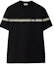 Buy Burberry SS24 Baju T Hitam Lengan Pendek Crewneck Berjalur 80910261