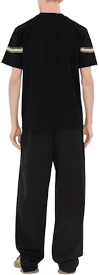 Burberry SS24 Baju T Hitam Lengan Pendek Crewneck Berjalur 80910261 Details for Burberry SS24 Baju T Hitam Lengan Pendek Crewneck Berjalur 80910261