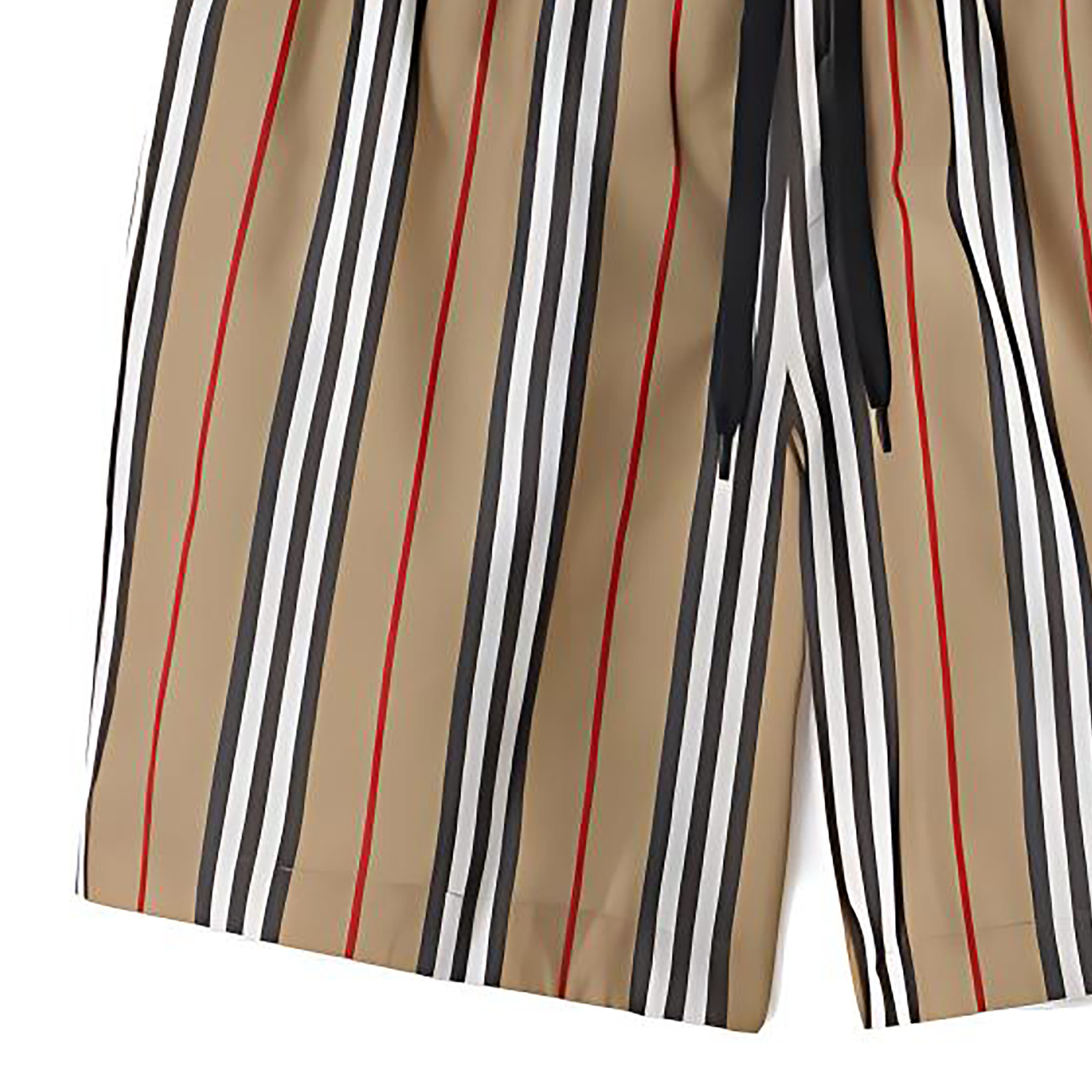 Details for 버버리 SS24 스트라이프 프린트 드로스트링 비치 쇼츠 카키. 80843201