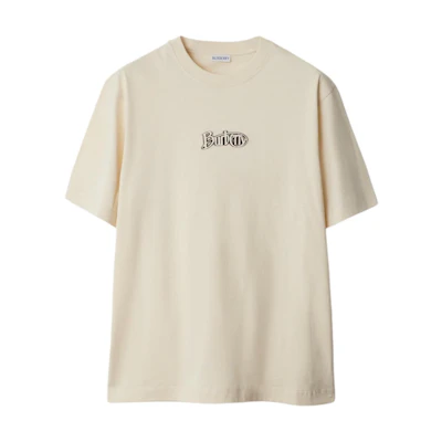 Burberry SS24 T-Shirt Letter Logo Print Crewneck Short Sleeve Tundra Green. 80975321