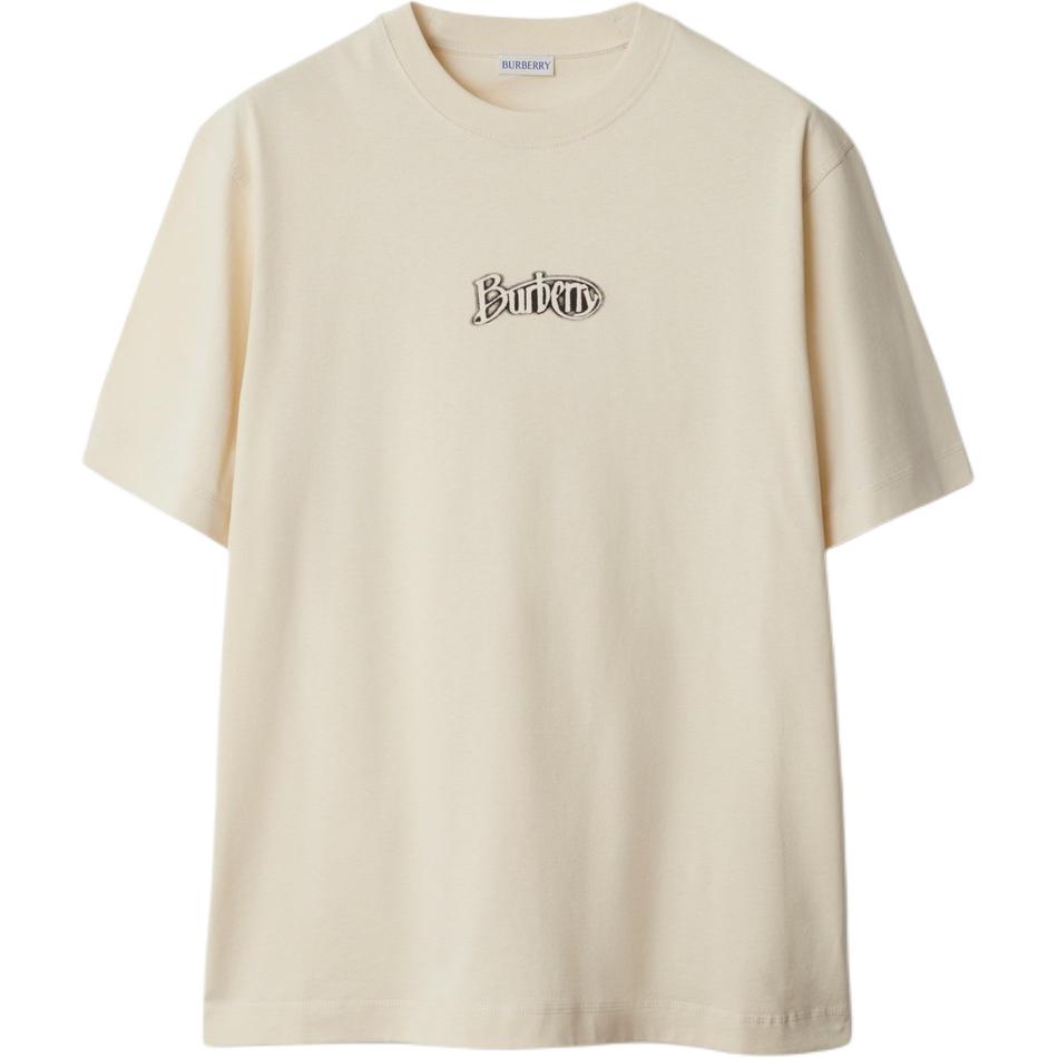 Burberry SS24  T-Shirt Letter Logo Print Crewneck Short Sleeve Tundra Green. 80975321 圖 2