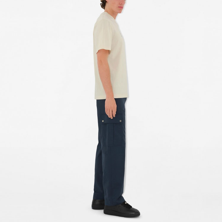 Burberry SS24  T-Shirt Letter Logo Print Crewneck Short Sleeve Tundra Green. 80975321 圖 4