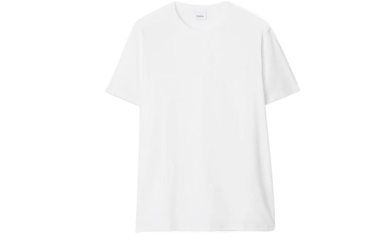 Burberry SS24  White Crewneck Short-Sleeve Casual T-Shirt 80839401