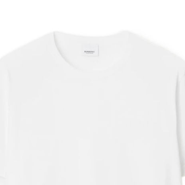 Purchase Burberry SS24 Kaos Putih Lengan Pendek Crewneck Kasual. 80839401