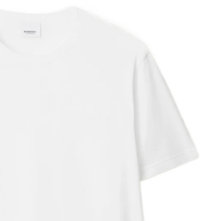 Details for Burberry SS24 Kaos Putih Lengan Pendek Crewneck Kasual. 80839401