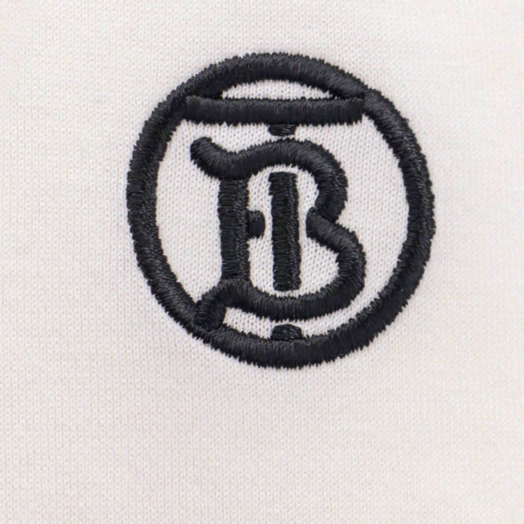 Purchase Burberry SS24  White Crewneck T-Shirt with Solid Color Logo Embroidery. 80840151