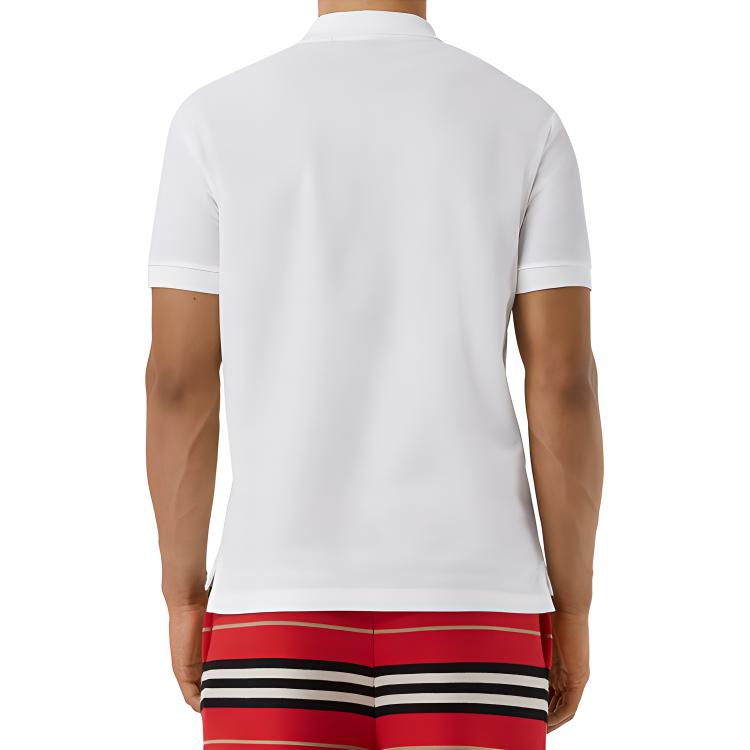 Burberry SS24  White Polo Shirt with Logo Embroidery. 80780941 圖 4