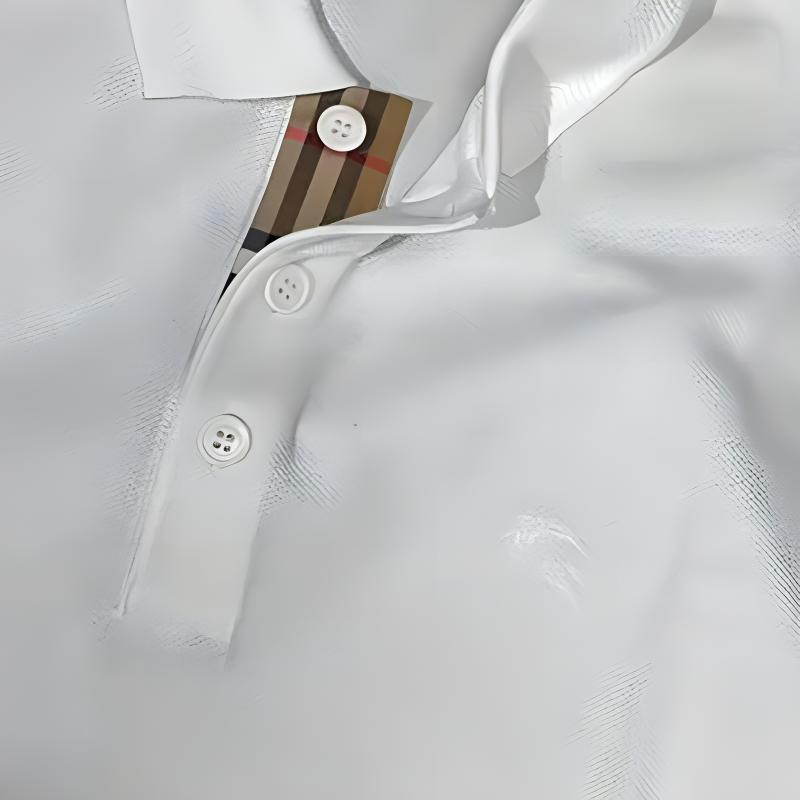 Burberry SS24  White Polo Shirt with Logo Embroidery. 80780941 圖 5