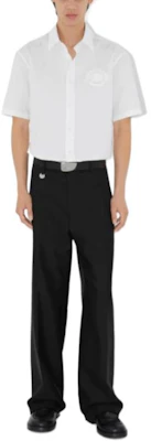Burberry SS24 White Short-Sleeve Shirt with Embroidered Equestrian Logo. 80953191 Shop Burberry SS24 White Short-Sleeve Shirt with Embroidered Equestrian Logo. 80953191