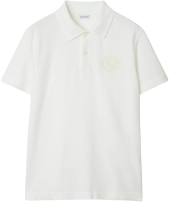 バーバリー SS24 ホワイト スリムフィット ポロシャツ エクエストリアン ナイト デザイン 809515611 Order バーバリー SS24 ホワイト スリムフィット ポロシャツ エクエストリアン ナイト デザイン 809515611