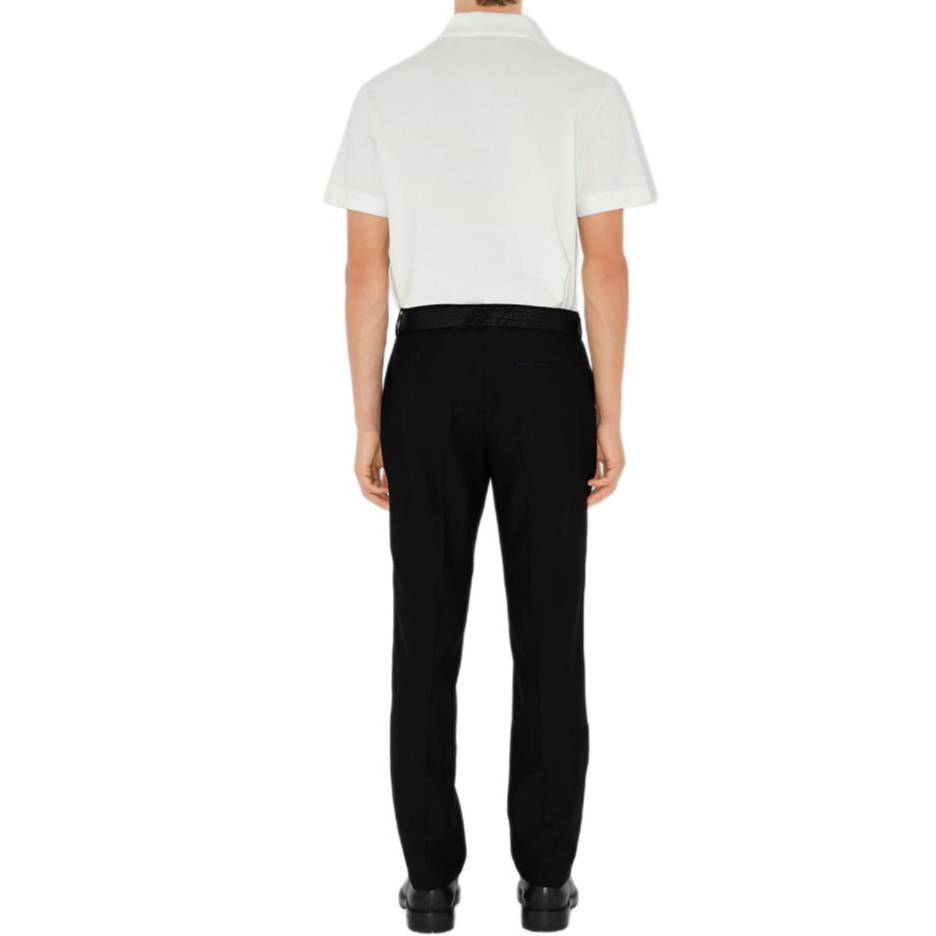 Shop バーバリー SS24 ホワイト スリムフィット ポロシャツ エクエストリアン ナイト デザイン 809515611