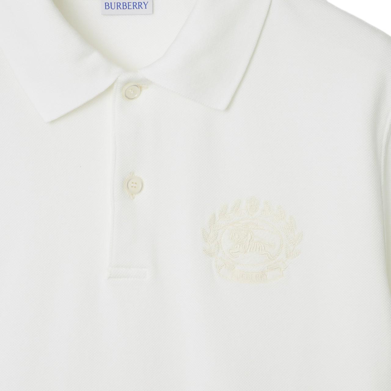 Purchase バーバリー SS24 ホワイト スリムフィット ポロシャツ エクエストリアン ナイト デザイン 809515611