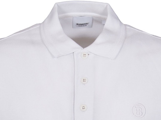 버버리 SS24 화이트 솔리드 컬러 반소매 싱글 브레스티드 폴로 셔츠. 80840121 Shop 버버리 SS24 화이트 솔리드 컬러 반소매 싱글 브레스티드 폴로 셔츠. 80840121