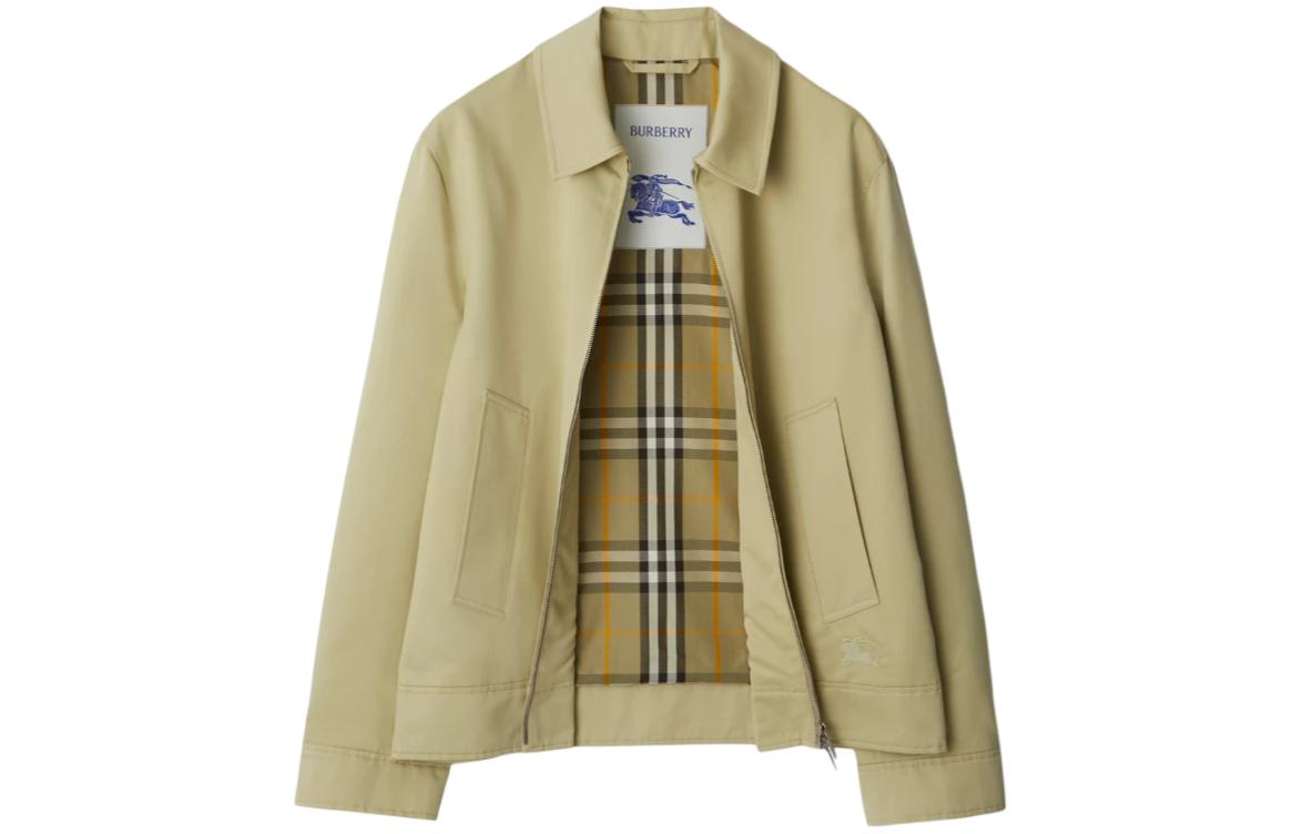 Lookbook Burberry SS24 Jaket Kuning Zipper Kerah Panjang Lengan 80875021