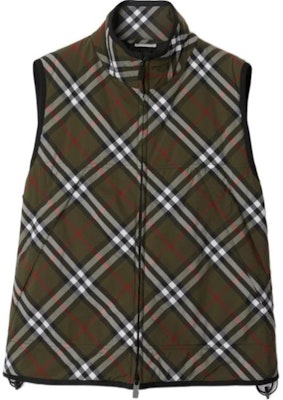 Burberry SS24 Jaket Vest Zip Dalam Corak Kotak Hijau Gelap. 81018491 Buy Burberry SS24 Jaket Vest Zip Dalam Corak Kotak Hijau Gelap. 81018491