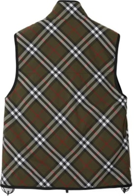 Burberry SS24 Jaket Vest Zip Dalam Corak Kotak Hijau Gelap. 81018491 Lookbook Burberry SS24 Jaket Vest Zip Dalam Corak Kotak Hijau Gelap. 81018491