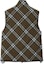 Lookbook Burberry SS24 Jaket Vest Zip Dalam Corak Kotak Hijau Gelap. 81018491